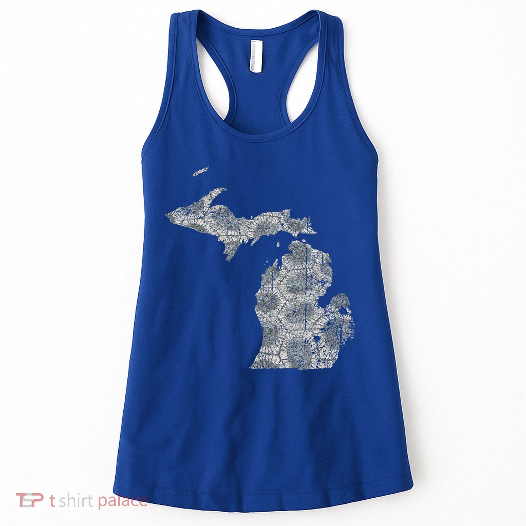Great Lakes Shaped Women Summer Petoskey Stone Michigan Women's Tank Top