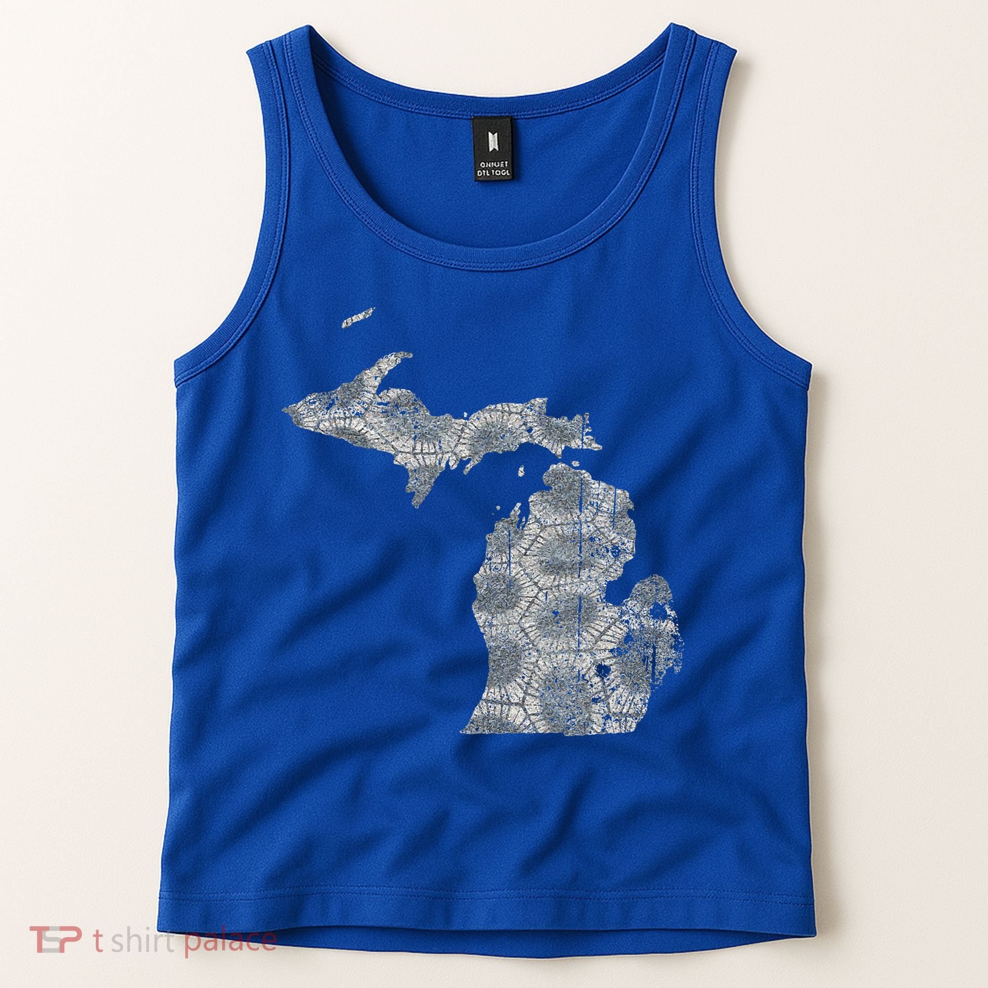Great Lakes Shaped Women Summer Petoskey Stone Michigan Tank Top