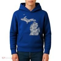 Great Lakes Shaped Women Summer Petoskey Stone Michigan Kids Hoodie thumb 4