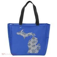 Great Lakes Shaped Women Summer Petoskey Stone Michigan Tote Bag thumb 0