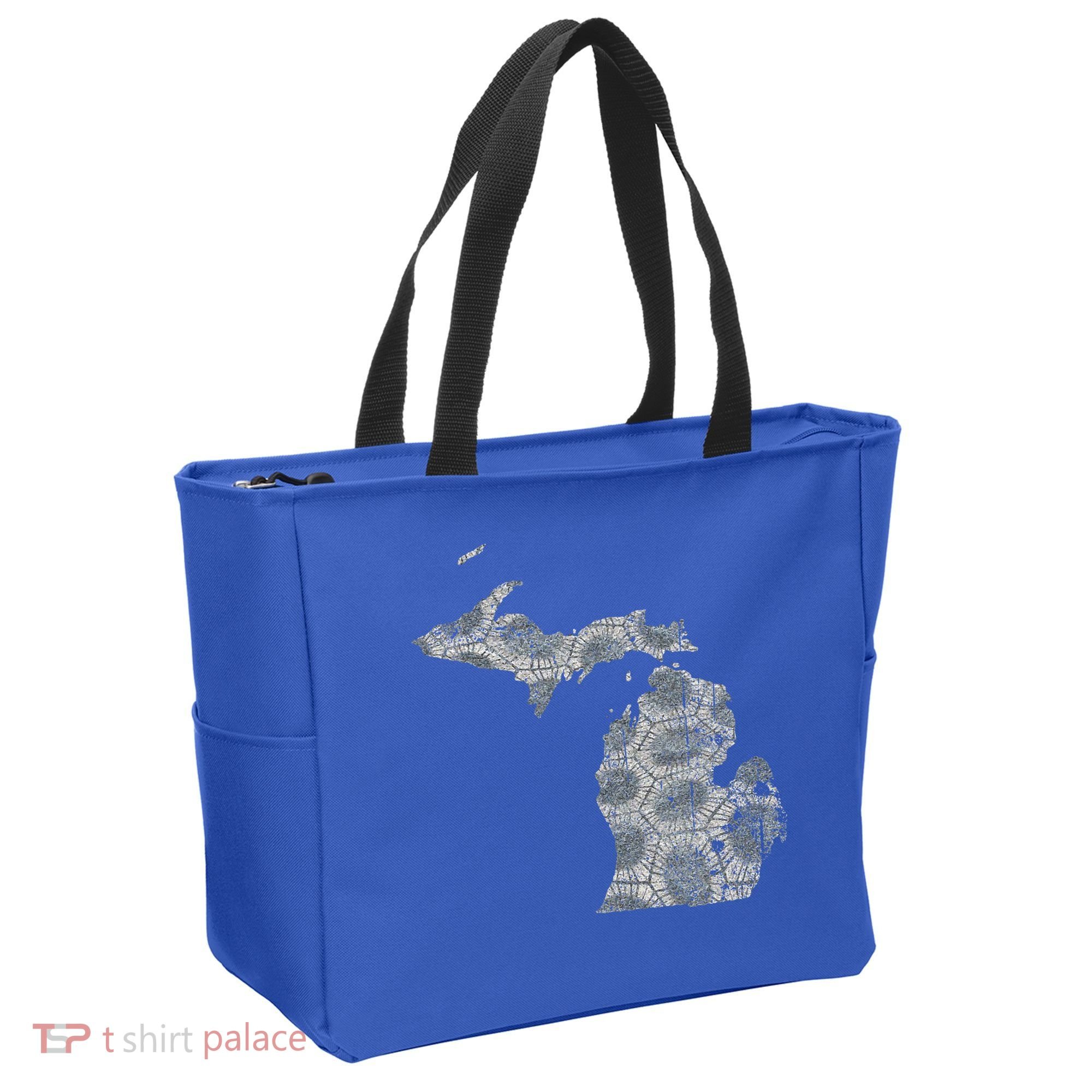 Great Lakes Shaped Women Summer Petoskey Stone Michigan Tote Bag