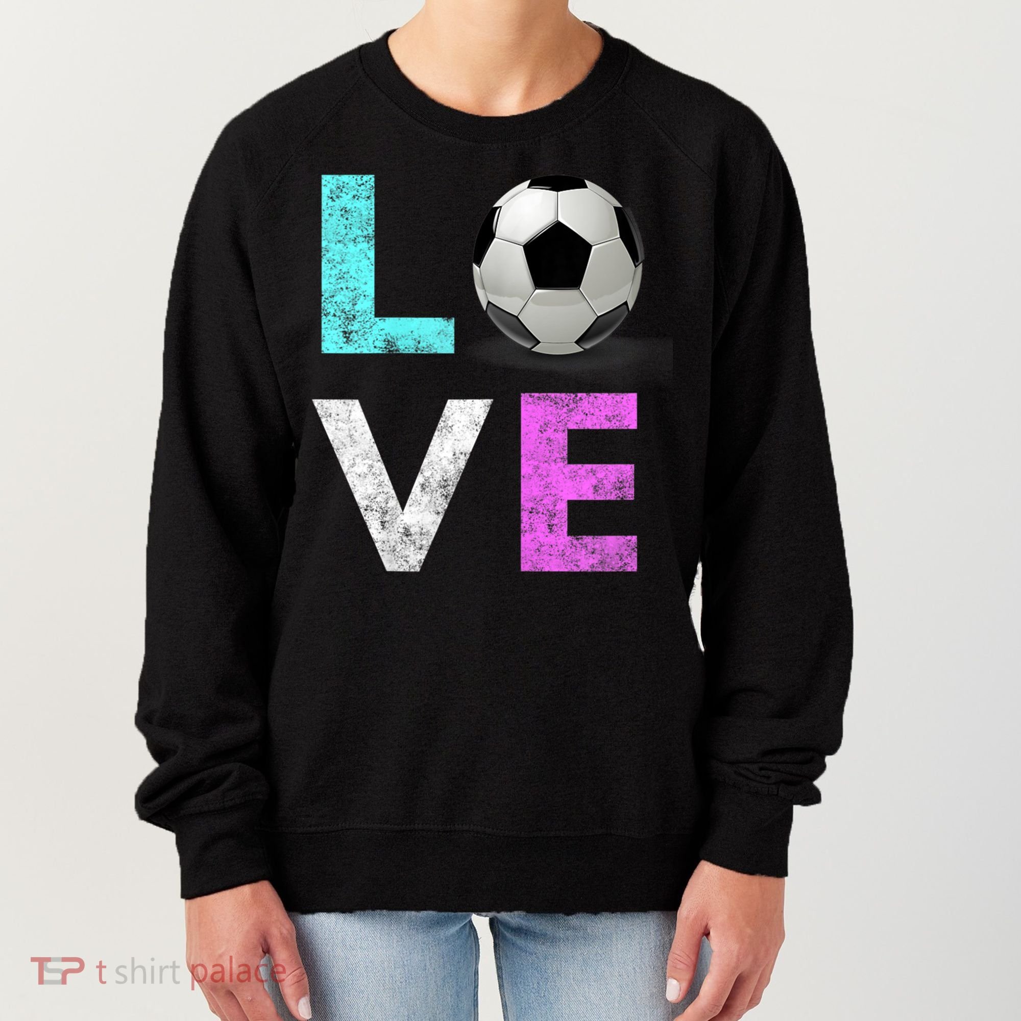 Girls Love Soccer Best Fun Birthday Gift Women's Sweatshirt