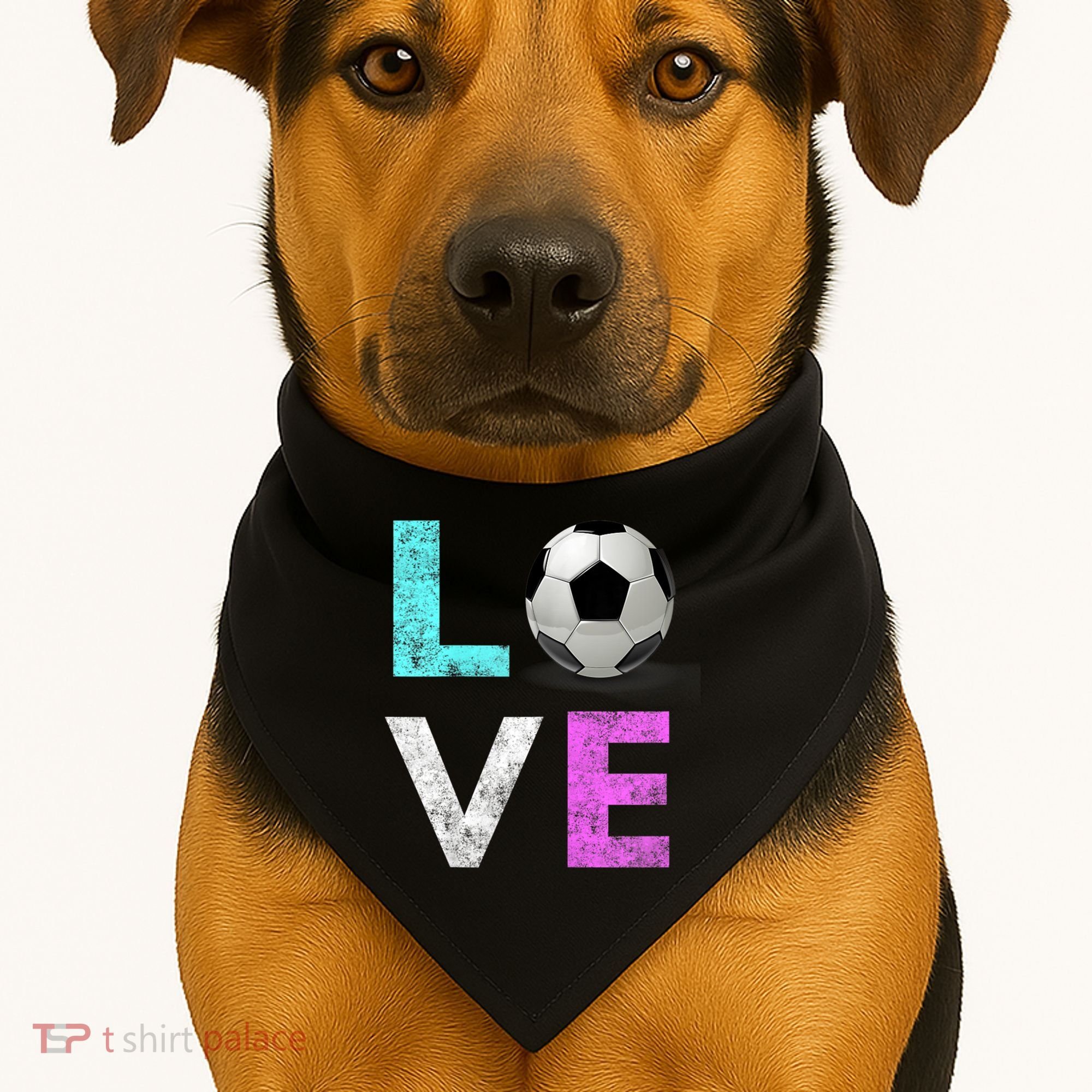 Girls Love Soccer Best Fun Birthday Gift USA-Made Doggie Bandana
