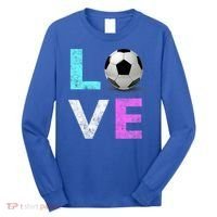 Girls Love Soccer Best Fun Birthday Gift Long Sleeve Shirt thumb 0