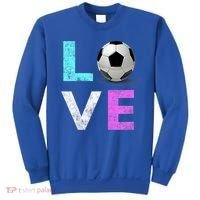 Girls Love Soccer Best Fun Birthday Gift Sweatshirt thumb 0