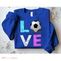 Girls Love Soccer Best Fun Birthday Gift Sweatshirt thumb 2