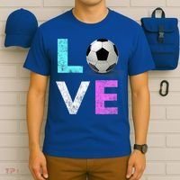 Girls Love Soccer Best Fun Birthday Gift T-Shirt thumb 6