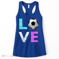Girls Love Soccer Best Fun Birthday Gift Women's Tank Top thumb 0
