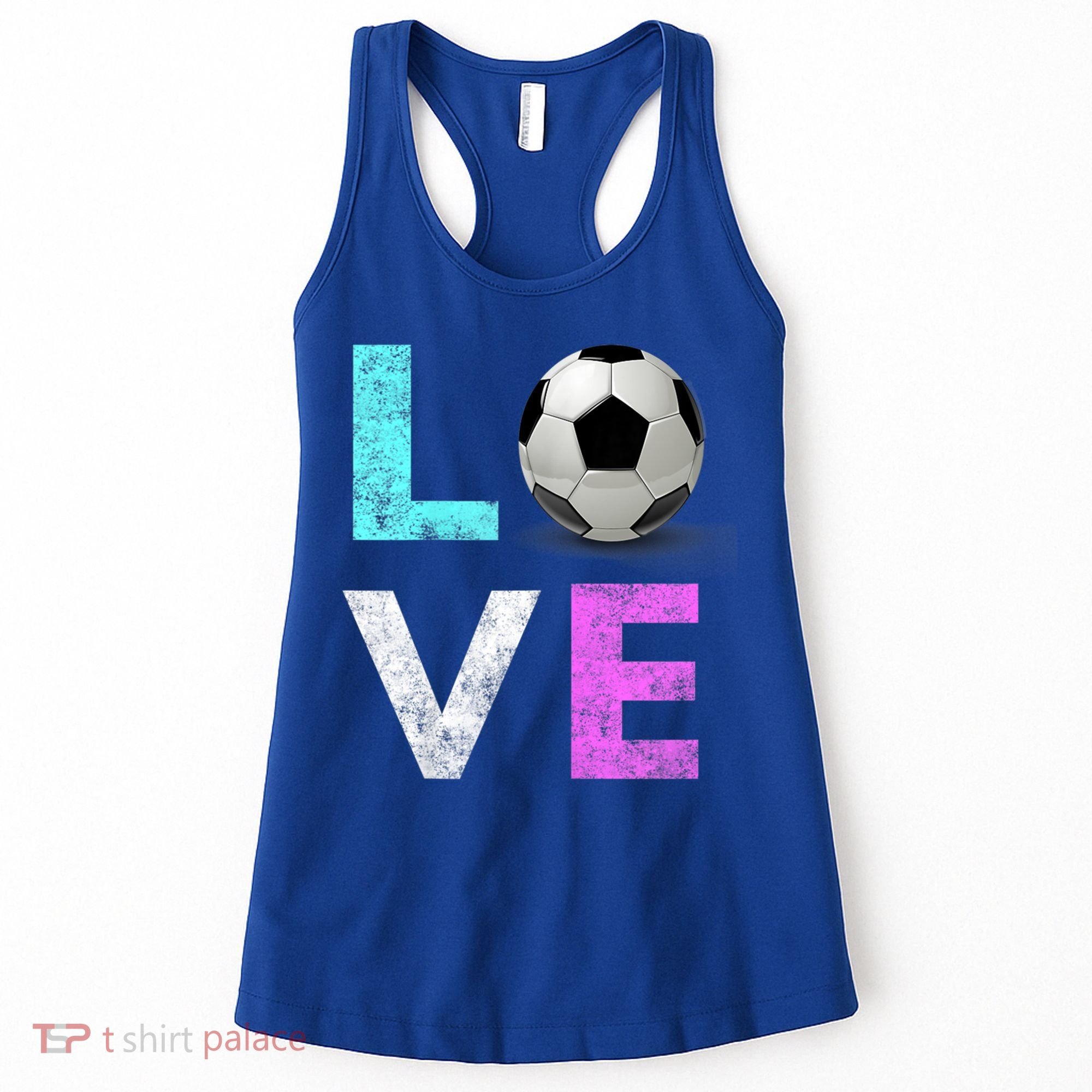Girls Love Soccer Best Fun Birthday Gift Women's Tank Top