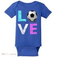 Girls Love Soccer Best Fun Birthday Gift Baby Bodysuit thumb 0