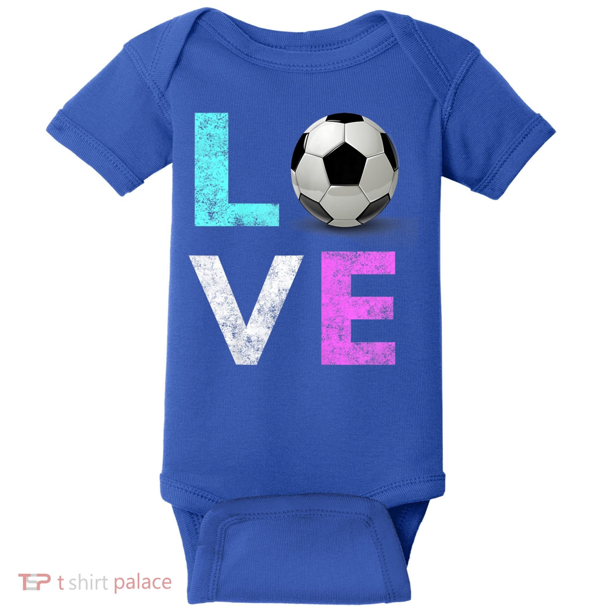 Girls Love Soccer Best Fun Birthday Gift Baby Bodysuit