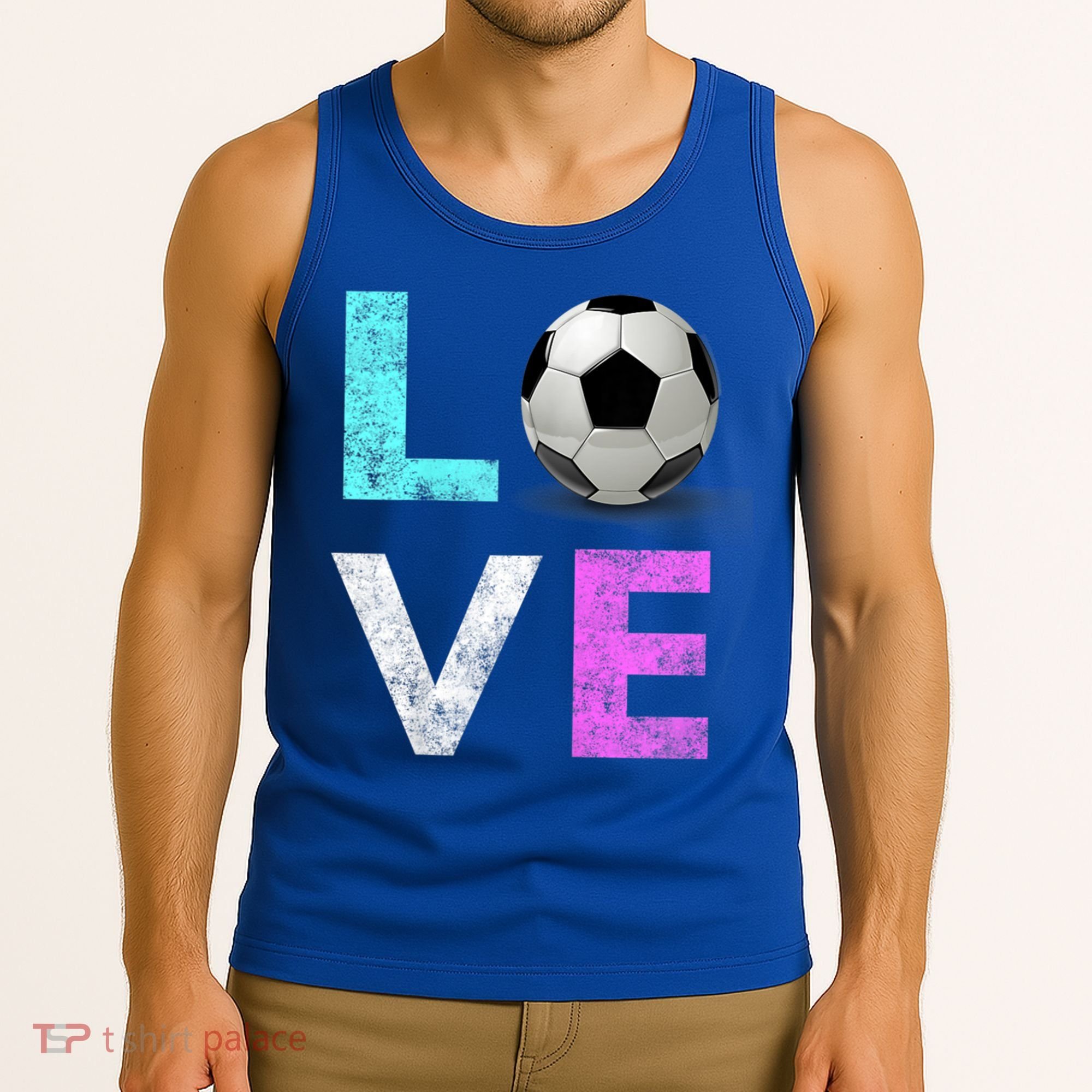 Girls Love Soccer Best Fun Birthday Gift Tank Top