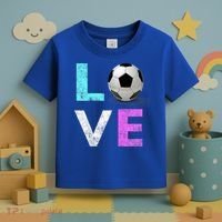 Girls Love Soccer Best Fun Birthday Gift Toddler T-Shirt thumb 3