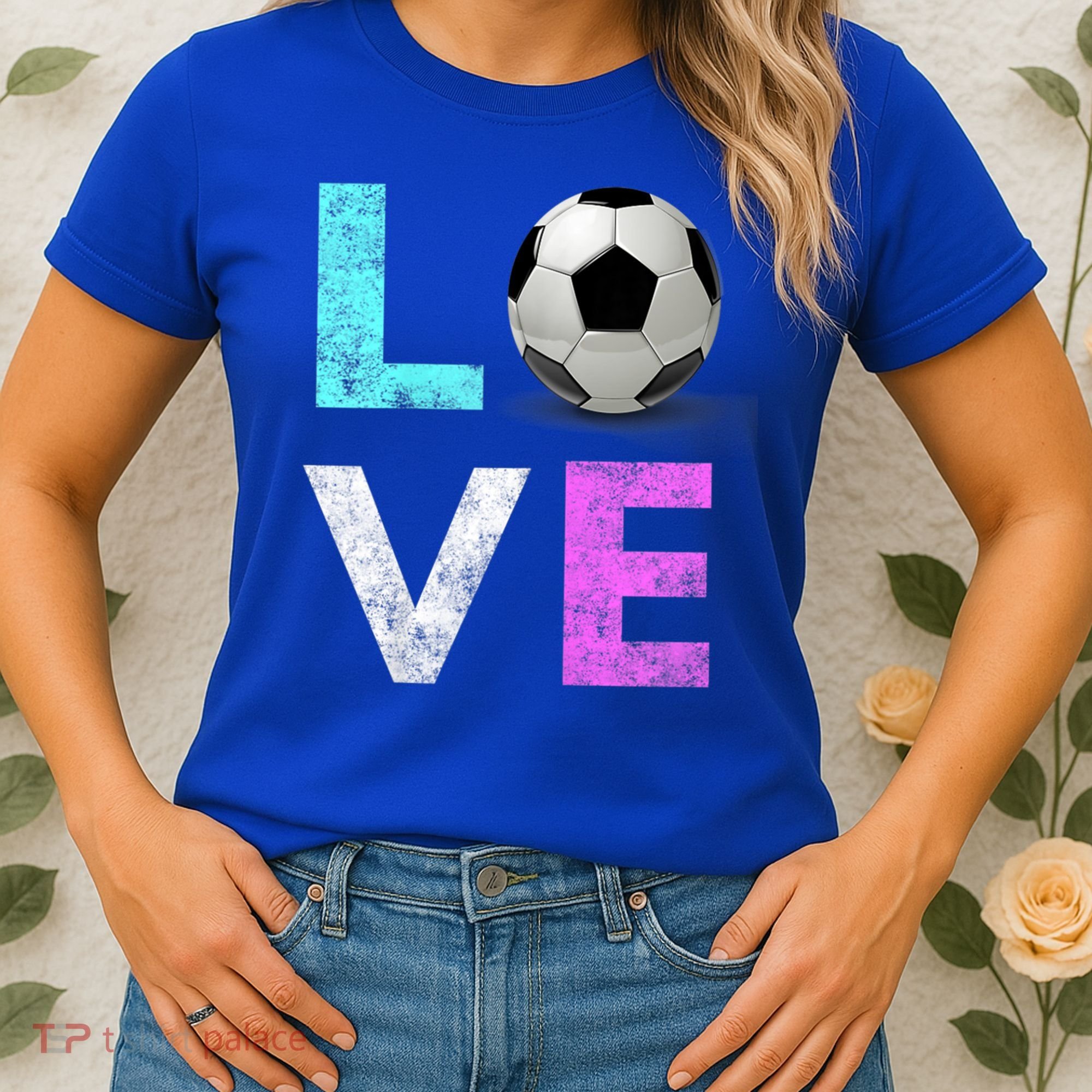 Girls Love Soccer Best Fun Birthday Gift Women's T-Shirt