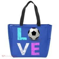 Girls Love Soccer Best Fun Birthday Gift Tote Bag thumb 0