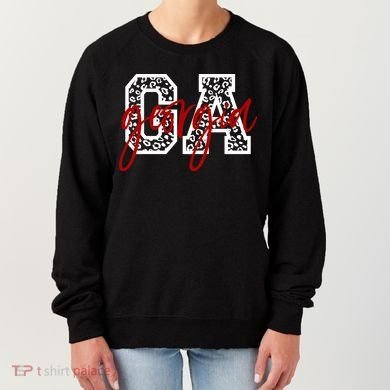 Georgia Leopard State Logo Women's Sweatshirt