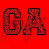 Georgia Leopard State Logo Santa Hat thumb 1