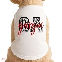 Georgia Leopard State Logo Doggie Tank thumb 0