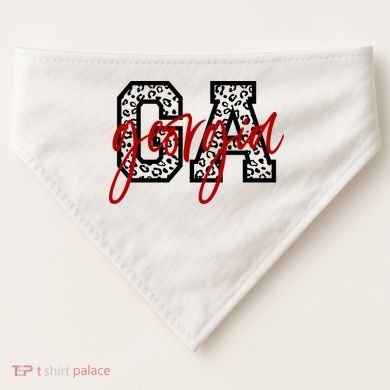 Georgia Leopard State Logo USA-Made Doggie Bandana