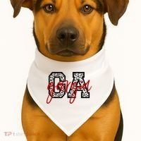 Georgia Leopard State Logo USA-Made Doggie Bandana thumb 1