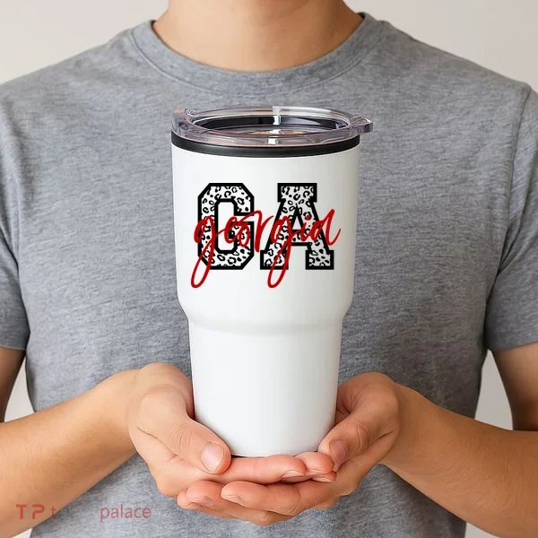 Georgia Leopard State Logo Tumbler