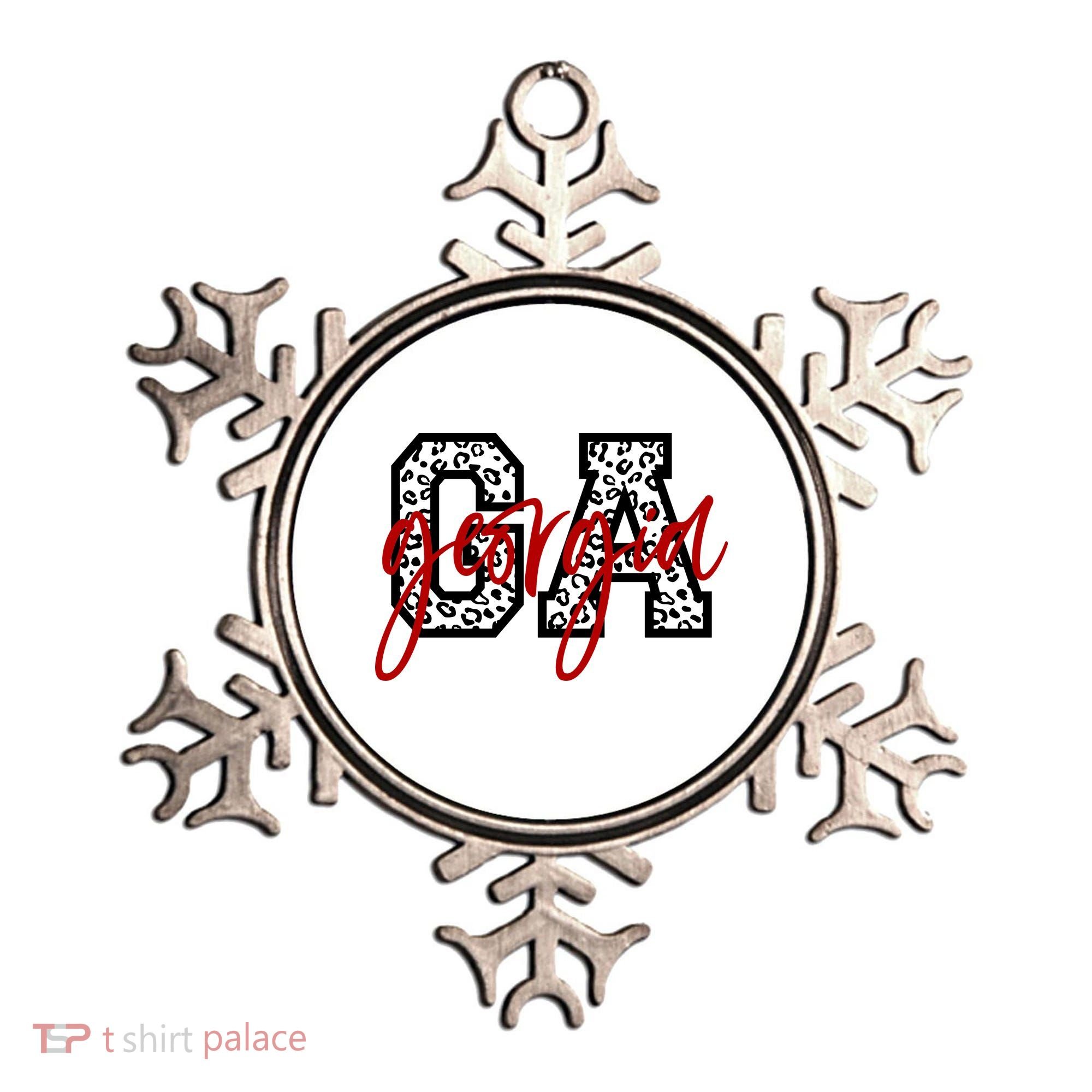 Georgia Leopard State Logo Ornament