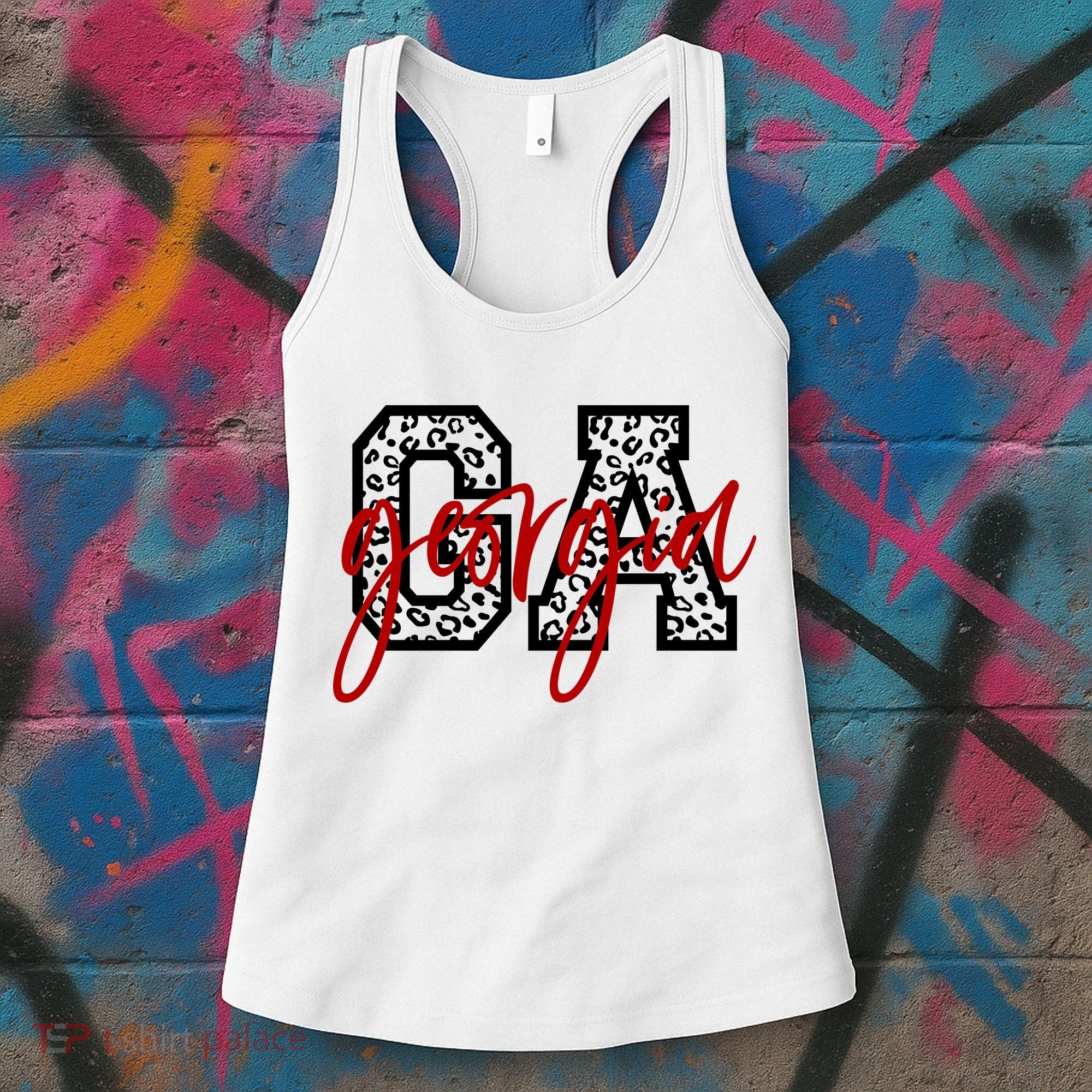 Georgia Leopard State Logo Women's Tank Top
