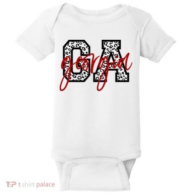 Georgia Leopard State Logo Baby Bodysuit