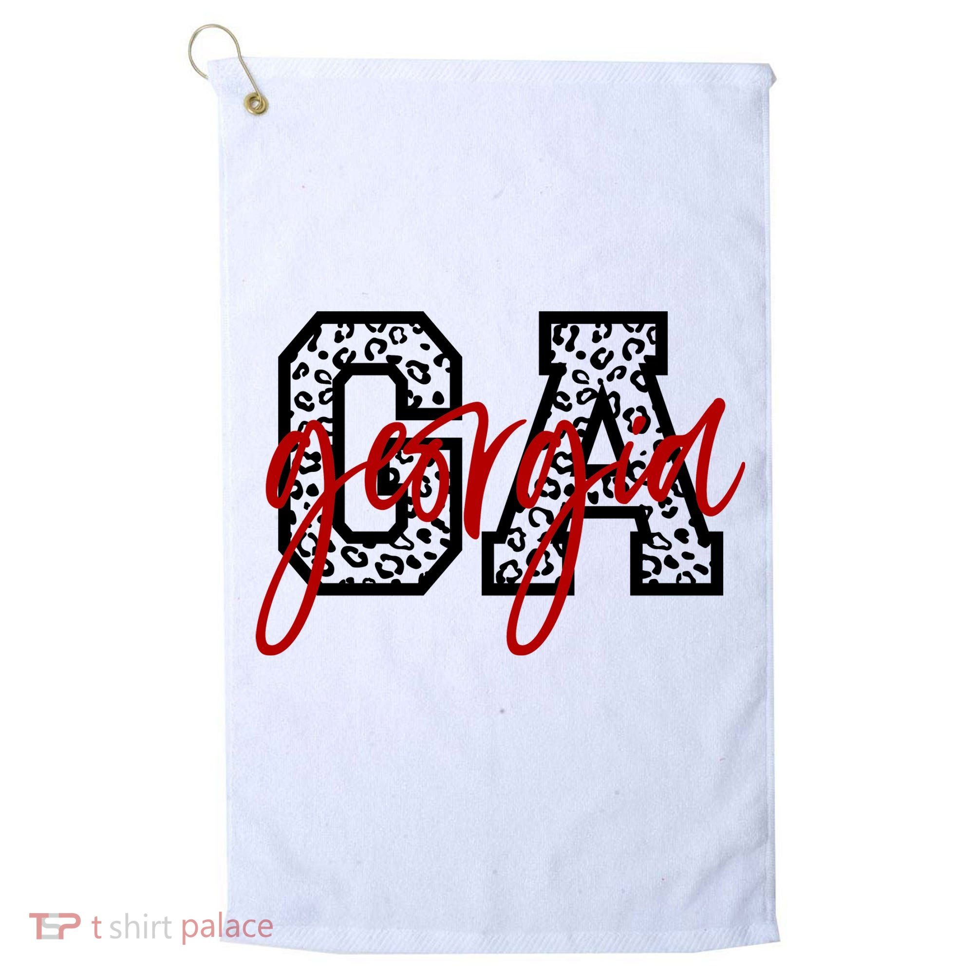 Georgia Leopard State Logo Golf Towel
