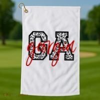 Georgia Leopard State Logo Golf Towel thumb 1
