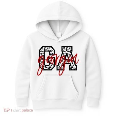 Georgia Leopard State Logo Kids Hoodie