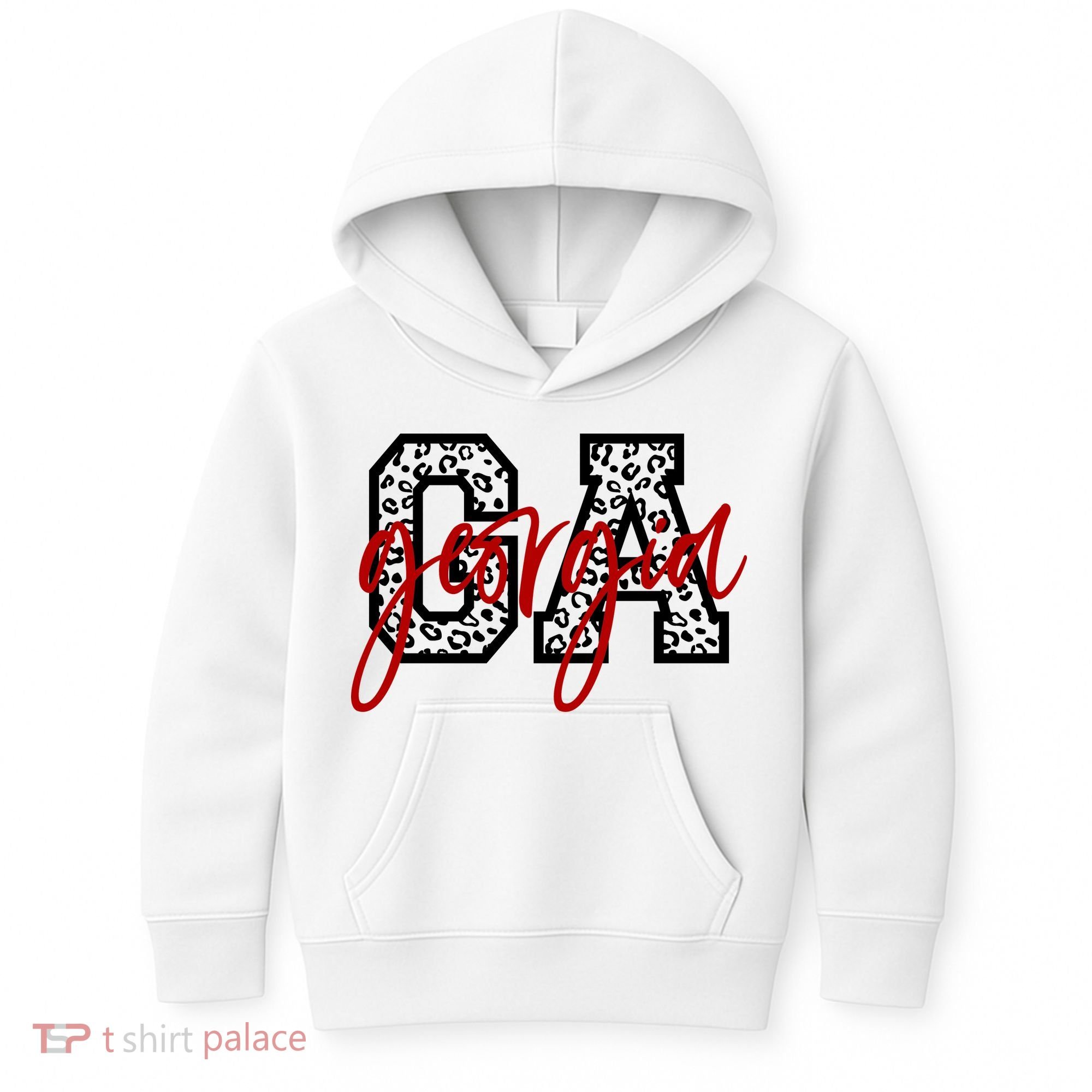 Georgia Leopard State Logo Kids Hoodie