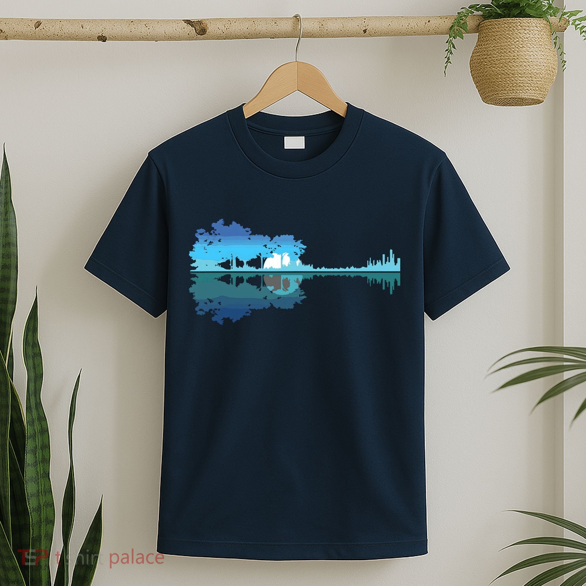 Guitar Lake Shadow Love Guitar Musician T-Shirt