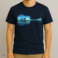 Guitar Lake Shadow Love Guitar Musician T-Shirt thumb 3