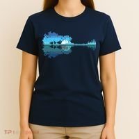Guitar Lake Shadow Love Guitar Musician T-Shirt thumb 4