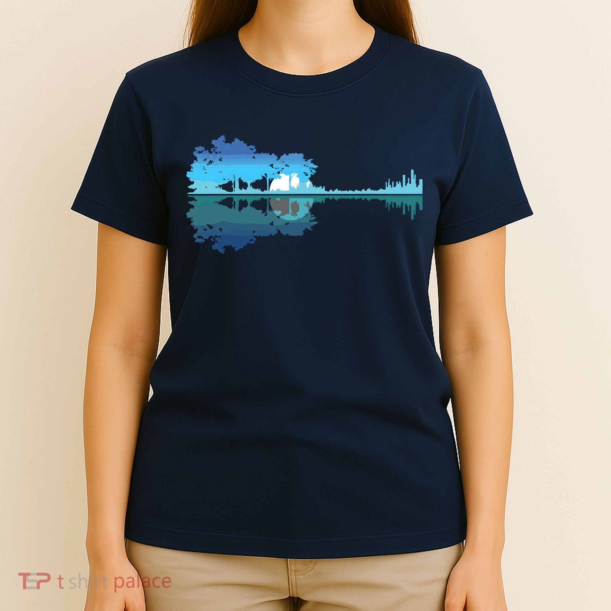 Guitar Lake Shadow Love Guitar Musician T-Shirt
