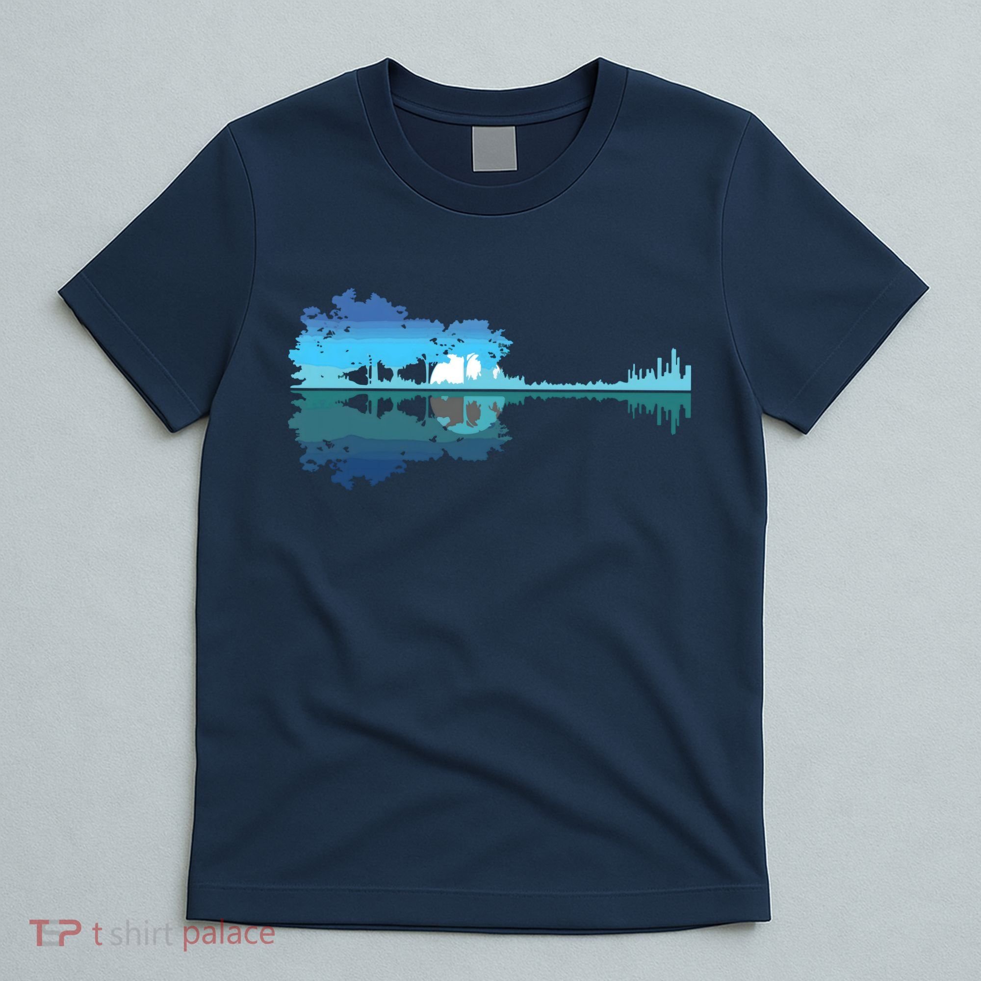 Guitar Lake Shadow Love Guitar Musician T-Shirt