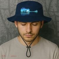 Guitar Lake Shadow Love Guitar Musician Bucket Hat thumb 2