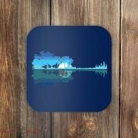 Guitar Lake Shadow Love Guitar Musician Coaster thumb 0