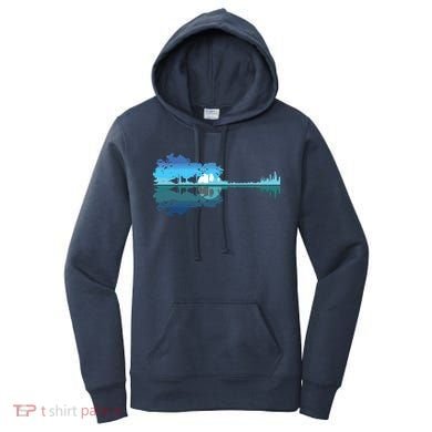 Guitar Lake Shadow Love Guitar Musician Women's Hoodie