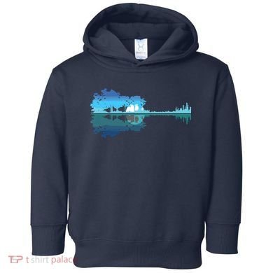 Guitar Lake Shadow Love Guitar Musician Toddler Hoodie