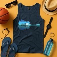 Guitar Lake Shadow Love Guitar Musician Tank Top thumb 4