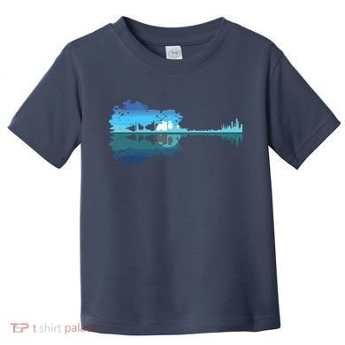 Guitar Lake Shadow Love Guitar Musician Toddler T-Shirt