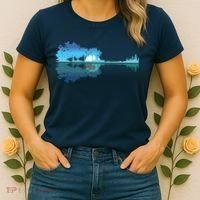 Guitar Lake Shadow Love Guitar Musician Women's T-Shirt thumb 2