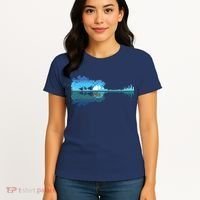 Guitar Lake Shadow Love Guitar Musician Women's T-Shirt thumb 4