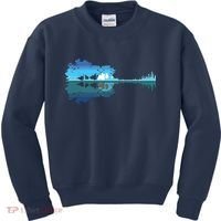 Guitar Lake Shadow Love Guitar Musician Kids Sweatshirt thumb 0