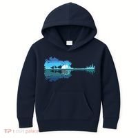 Guitar Lake Shadow Love Guitar Musician Kids Hoodie thumb 0