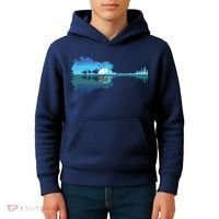 Guitar Lake Shadow Love Guitar Musician Kids Hoodie thumb 4