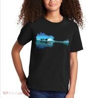 Guitar Lake Shadow Love Guitar Musician Kids T-Shirt thumb 2