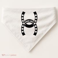 Good Luck The Lucky Horseshoes USA-Made Doggie Bandana thumb 0